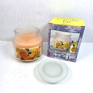 Vtg Giftco Inc Buttercups Scented Candle In Frosted Glass Jar with Lid & Box NOS